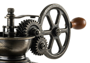Obraz premium Vintage coffee grinder gears mechanism