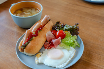 Healthy breakfast plate