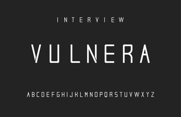 Minimal typography Abstract Font, Modern font logo fashion logotype, vector illustration.