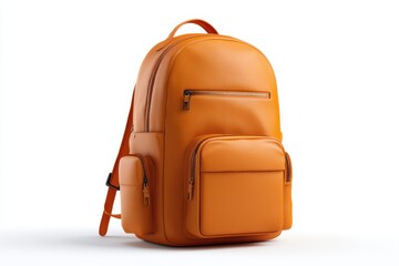 Orange backpack for school or travel use