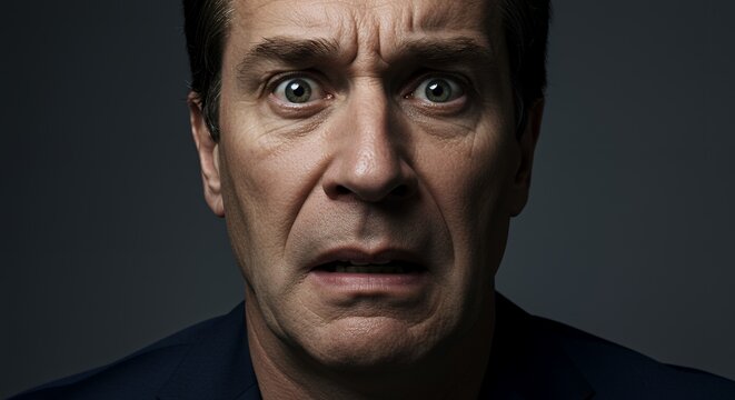 A Man's Shocked Expression