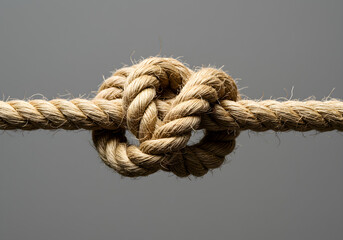 Rope Knot | Secure Hemp Cord Connection for Nautical, Climbing, or Teamwork Concepts