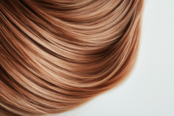 Fototapeta premium Silky voluminous hair strands showcase beautiful texture and shine