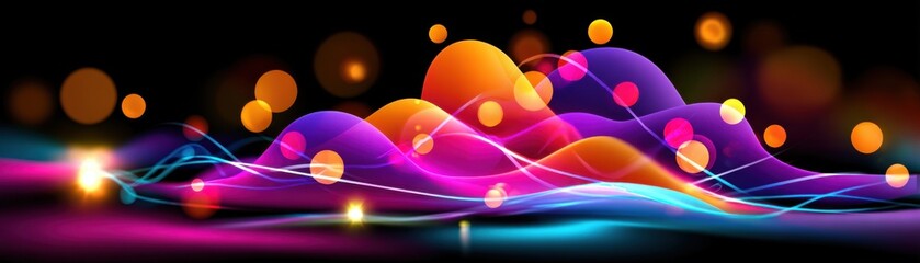 Dynamic color waves abstract background digital art vibrant environment close-up view creative inspiration