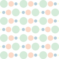 Seamless Abstract Circle Pattern with Pastel Colors – Vector Background