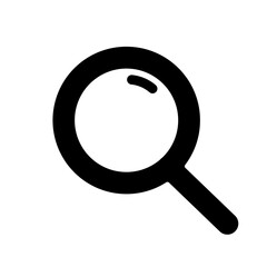 Simple Search Icon vector illustration, magnifying glass symbol, search icon clip art , zoom in and zoom out symbol, Magnifying glass sign isolated