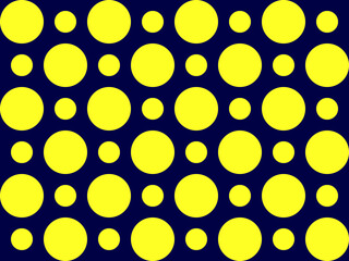 abstract background with circles. Seamless illustration background with yellow circles on blue...