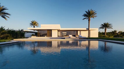 Fototapeta premium Modern villa with a pool
