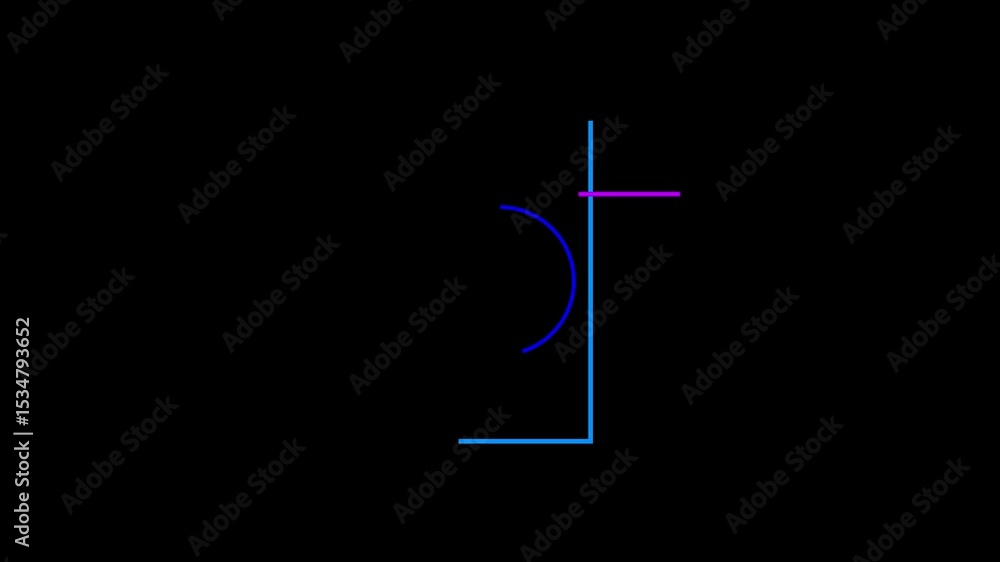 Fototapete abstract neon saber background. abstract light neon frame on black background. laser show looped ani