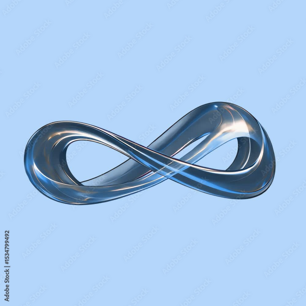 Poster infinite loop symbol design animation isolated asset, transparent 4k video, alpha channel, prores 44