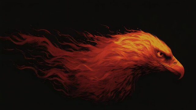 Fiery eagle profile