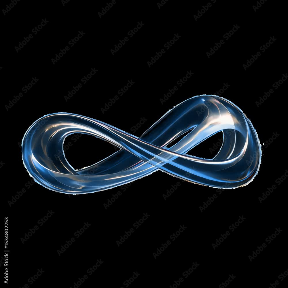 Poster infinite loop symbol design animation isolated asset, transparent 4k video, alpha channel, prores 44