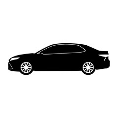 Black Car Silhouette Vector Icon