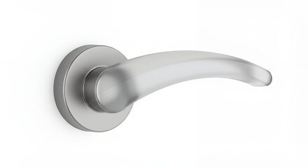 Modern gray door handle detail