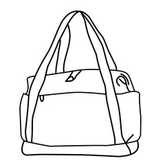  fashion bag line vector