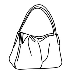  fashion bag line vector