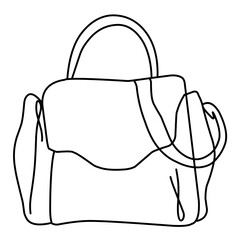  fashion bag line vector