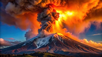 Fiery eruption on Etna's summit