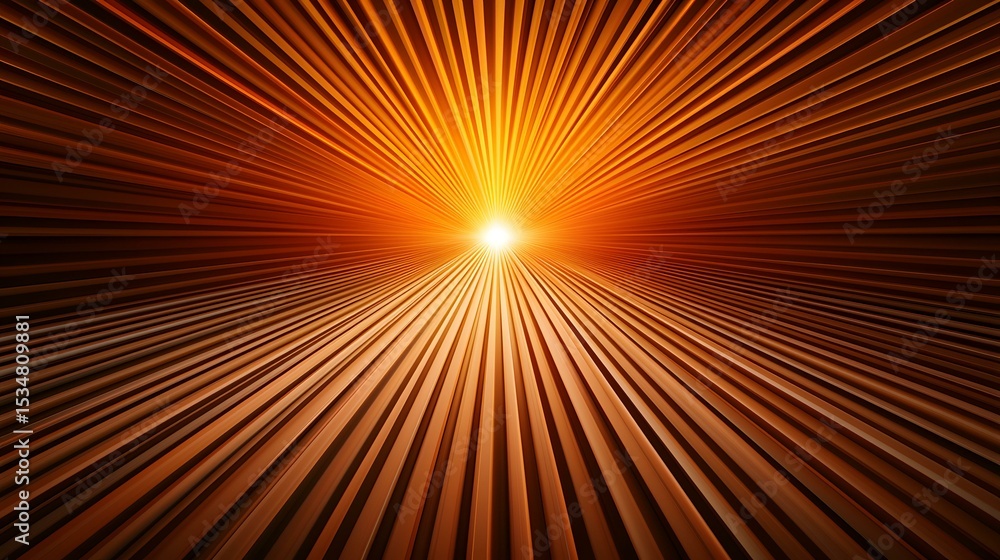 Poster the image shows a radiant burst of light, emanating from a central point and radiating outwards in n