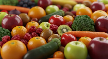 Colorful fruit and vegetable assortment