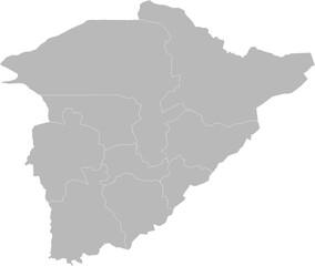 Ha'il, Saudi Arabia – administrative vector map with governorate boundaries (Web Mercator projection, PPT-compatible & fully editable)