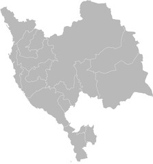 Makkah, Saudi Arabia – administrative vector map with governorate boundaries (Web Mercator projection, PPT-compatible & fully editable)