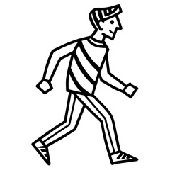 Fototapeta premium figure-in-dynamic-walking-motion