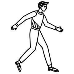 Fototapeta premium figure-in-dynamic-walking-motion