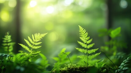 natural beauty and the importance of preserving nature on World Environment Day, on blur background 