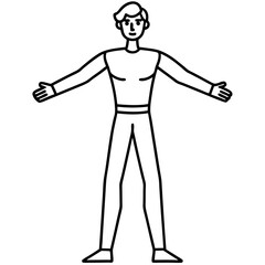 Fototapeta premium front-view--arms-akimbo-pose