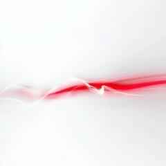Abstract Red and White Flowing Lines on a Soft Background