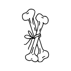 two bones bound together - simple vector