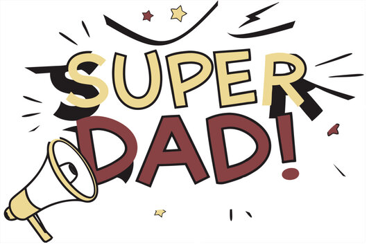 Super Dad Comic Style Father’s Day Illustration