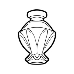 mystical flask outline design for magic and fantasy