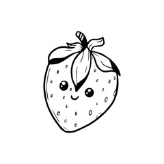 cute smiling strawberry illustration