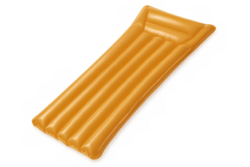 Inflatable pool mattress isolated on transparent background, ideal for summer vacation and enjoying the sun