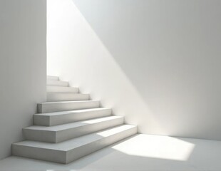 Long white hallway with natural light