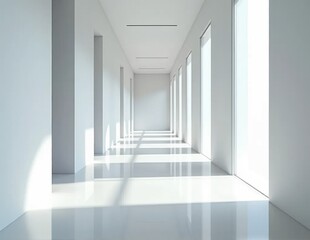 Obraz premium Tree shadow on white wall in modern room