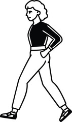 Fototapeta premium model-walking-away-pose