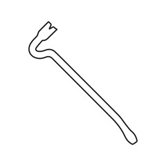 Obraz premium Crowbar line icon