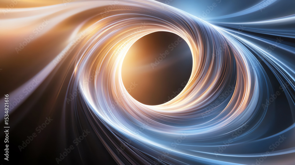 Poster a mesmerizing swirl of light and energy, capturing the essence of a cosmic phenomenon with depth and