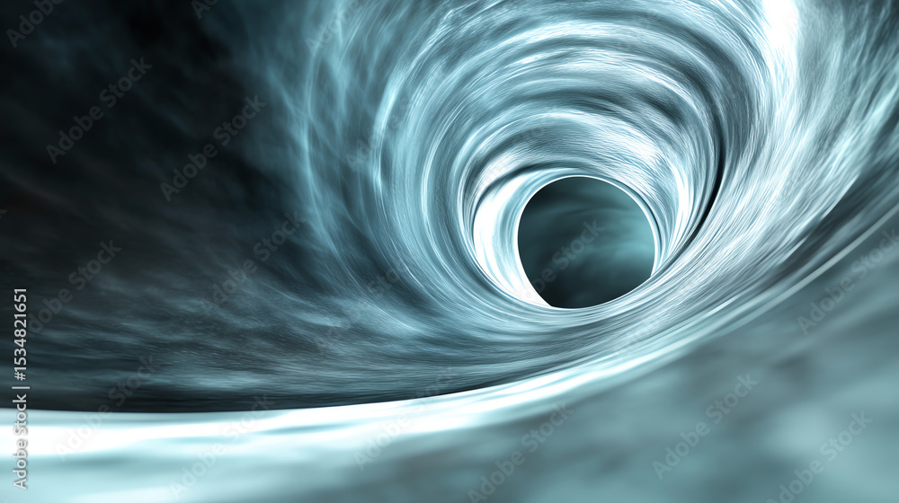 Poster a mesmerizing swirling vortex, illustrating the concept of a black hole or cosmic phenomenon with a 