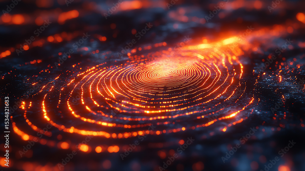 Poster A mesmerizing view of glowing cosmic waves creating a vibrant, swirling pattern against a dark backdrop, representing cosmic energy.
