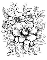 Black and white color pages for kids