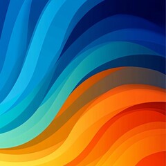 Abstract Gradient Waves in Blue and Orange