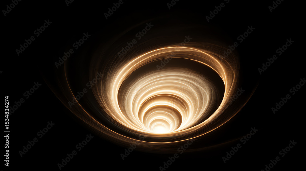 Poster Abstract light swirl creating a mesmerizing vortex effect, evoking a sense of depth and intrigue.