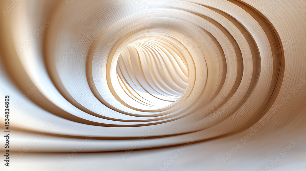 Poster An abstract view of concentric curves creates a sense of depth and movement, ideal for artistic or design projects.