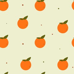 Obraz premium seamless pattern with oranges