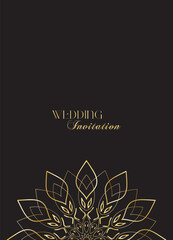 The Gold Mandala Wedding Iinvitation Card