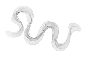 Elegant white fabric flowing smoothly, creating a dynamic and graceful wave pattern on a transparent background, ideal for design projects